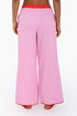 Wide leg pants in cotton gauze with elastic waistline